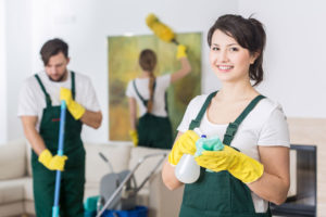 Commercial cleaning staff in Ashford
